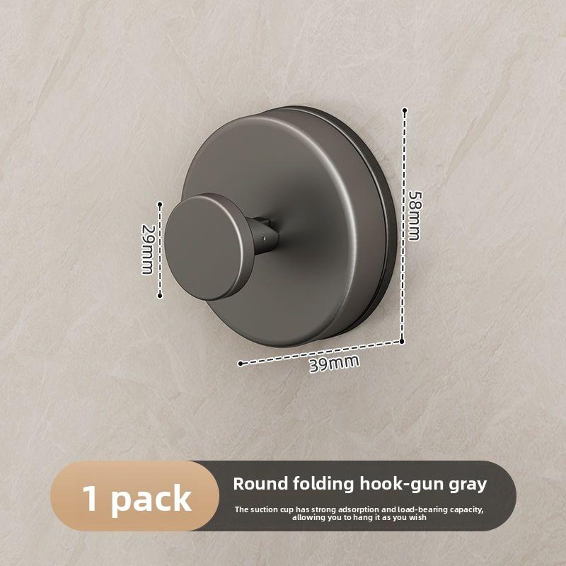 

Suction Cup Door-Mounted Minimalist Creative Kitchen Hooks No-Drill Strong Adhesive Hooks Gunpowder 1pack