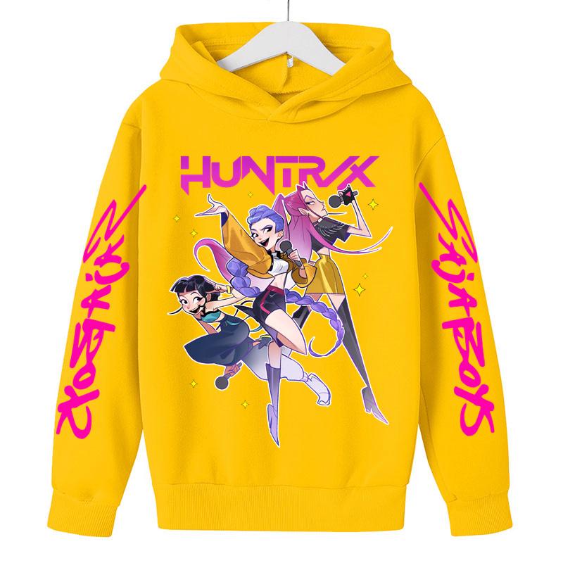 KPop Demon Hunter Rumi Derpy Cartoon Girls Boy Hooded Sweatshirt Warm Children's Wave Fashion Casual Tops Casual Girls Clothing