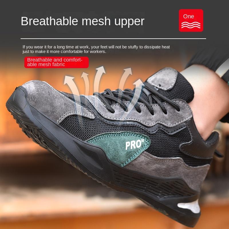 Labor Shoes Steel Bag Head Soft Sole Light Wear-resistant Safe Work Breathable Sports