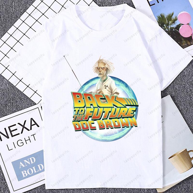 Unisexs Clothing Doc Brown Back To The Future Back To The Future 121 Gigawatts Fun Tops Tee T Shirt Loose Tops TShirt