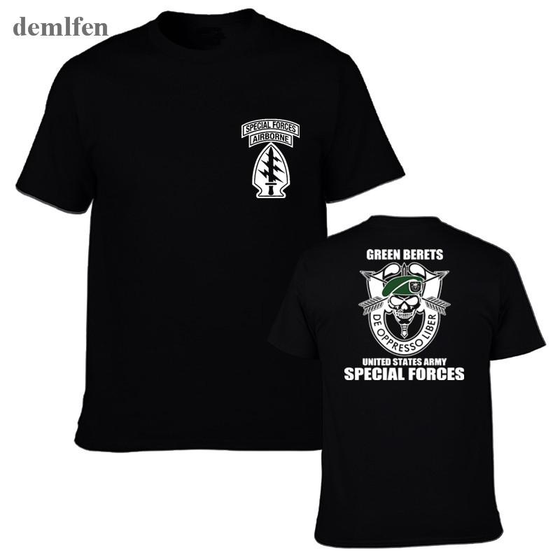 New Special Forces Group Airborne Military Tshirt Unisexs Cotton T Shirt Short Sleeve Novelty Funny Tops Tees