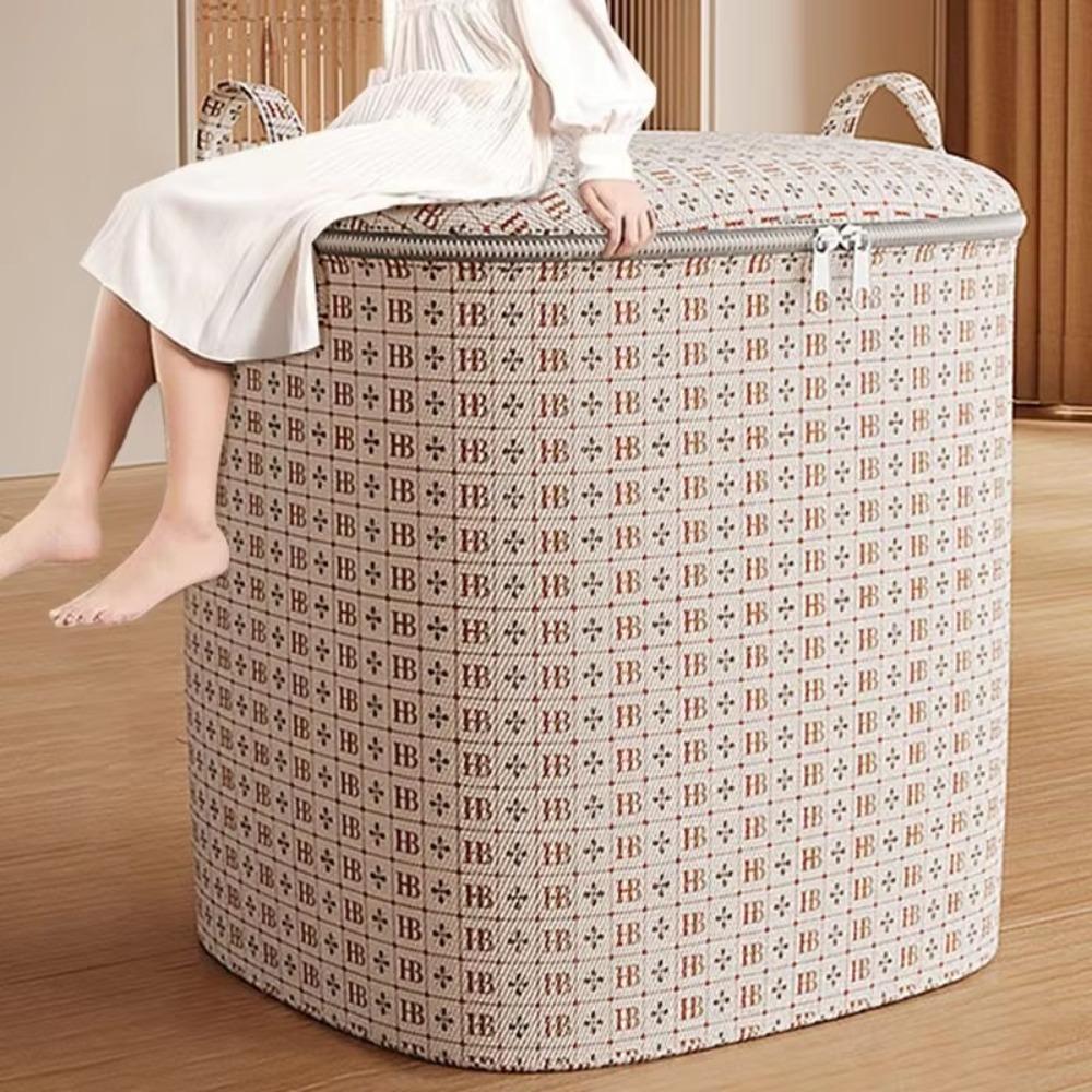 

Closet Organizer Quilt Storage Bag Dust-proof Closet Wardrobe Zipper Bags Moving Bag for Cupboard 100L-50*40*50cm