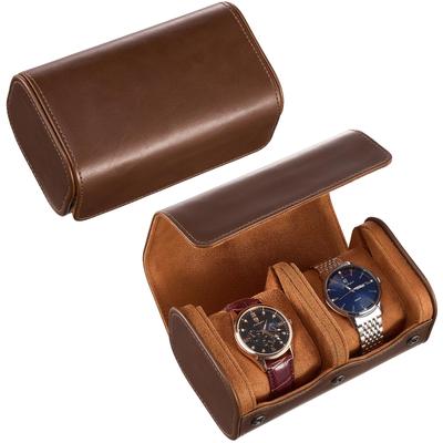 ProCase PU Portable Watch Box for Fits All Watches Up To 60mm Unisex Storage Box for Business Anniversary Gift 2-Watch Case, Leather, Men, Diameter,