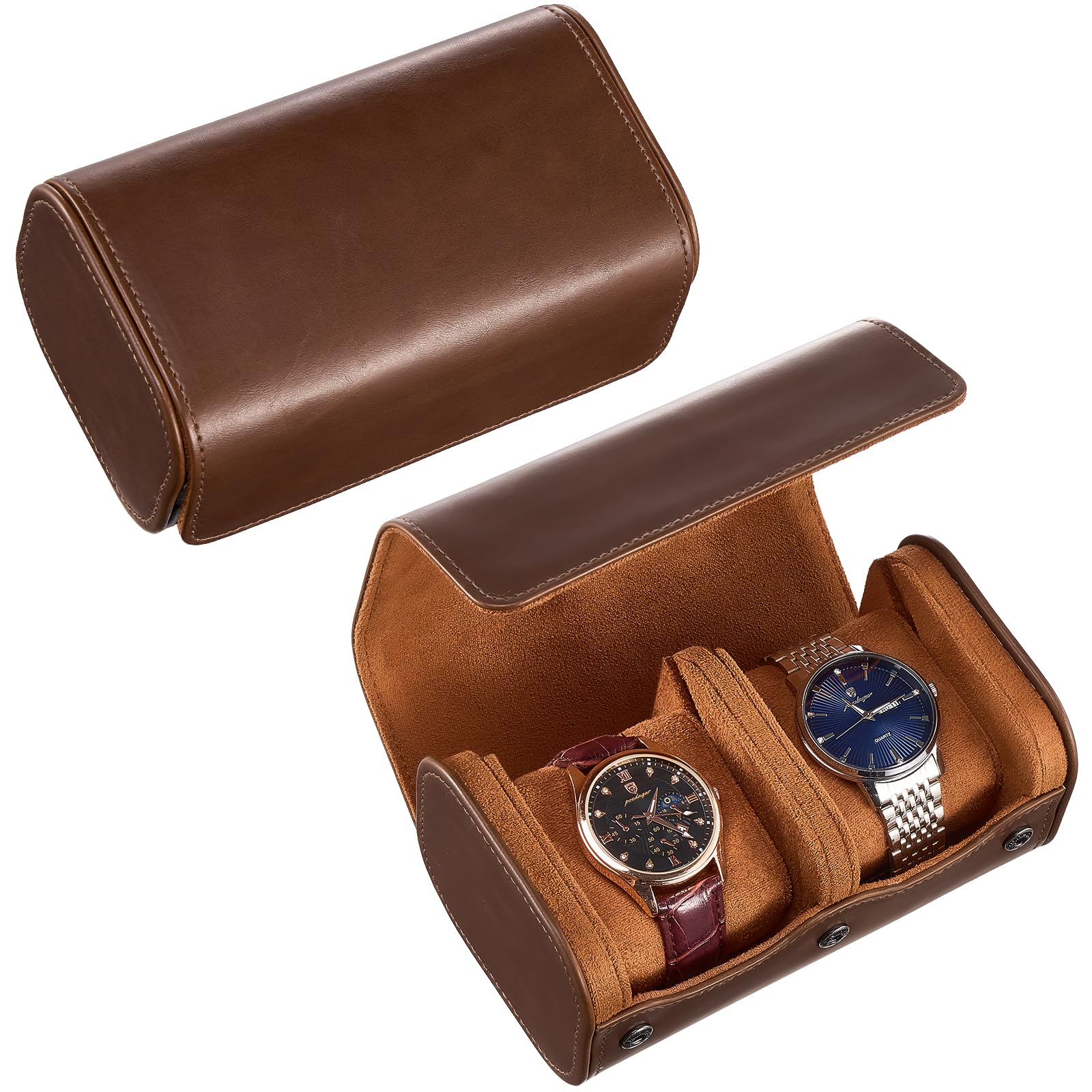 

ProCase Портативная Коробка для Часов из PU, Подходит для Всех Часов до 60 мм, Унисекс, Коробка для Хранения, Подарок на Деловую Годовщину, Кейс на 2 Часа, Кожа, Мужской, Диаметр,