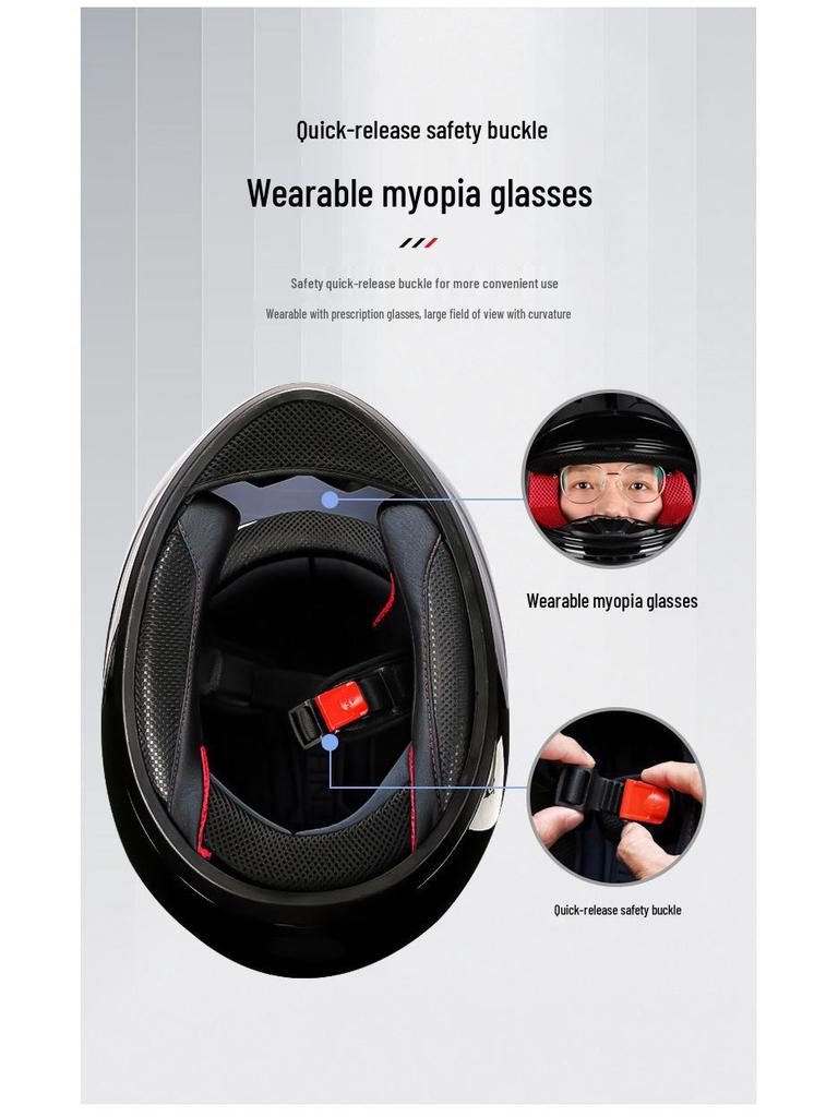 Universal Full-Face Motorcycle Helmet for Men & Women – 3C Certified, National Standard, In Stock