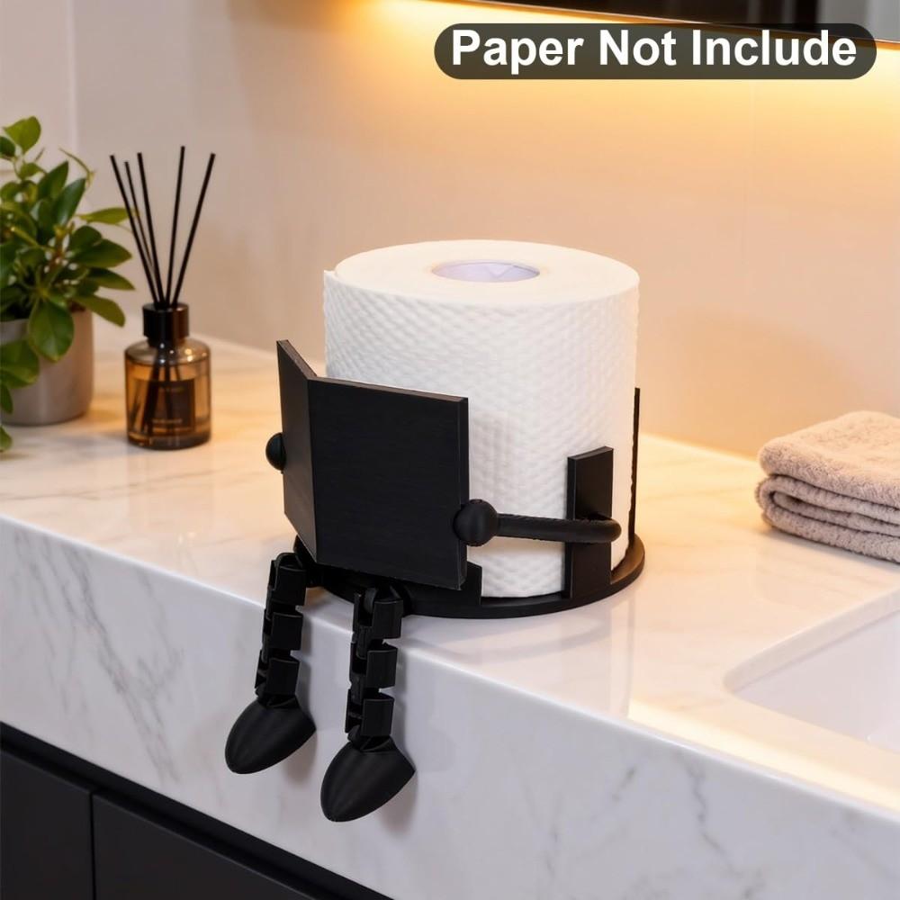 3D Printed Roll Towel Stand Black White Vertical Tissue Holder Toilet Paper Holder Bathroom Use