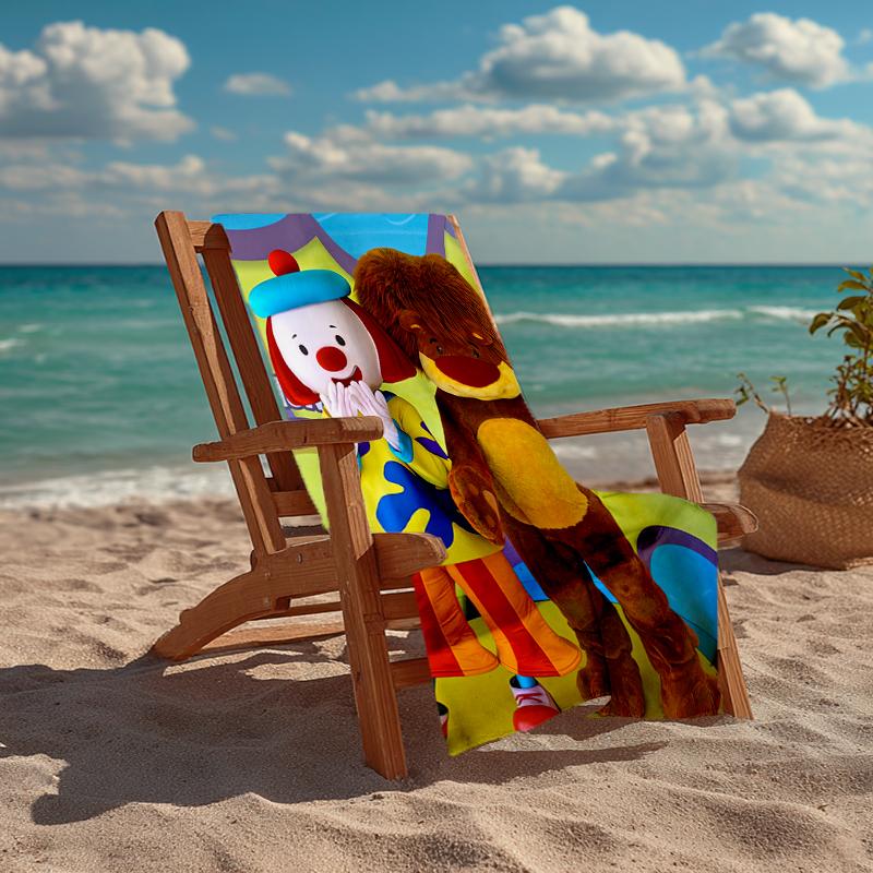 Ultra-Soft Beach Towel with JoJo's Circus Theme,Ideal for Pool - Camping, Diving - Perfect Travel Essential, Vibrant Beach Towel.