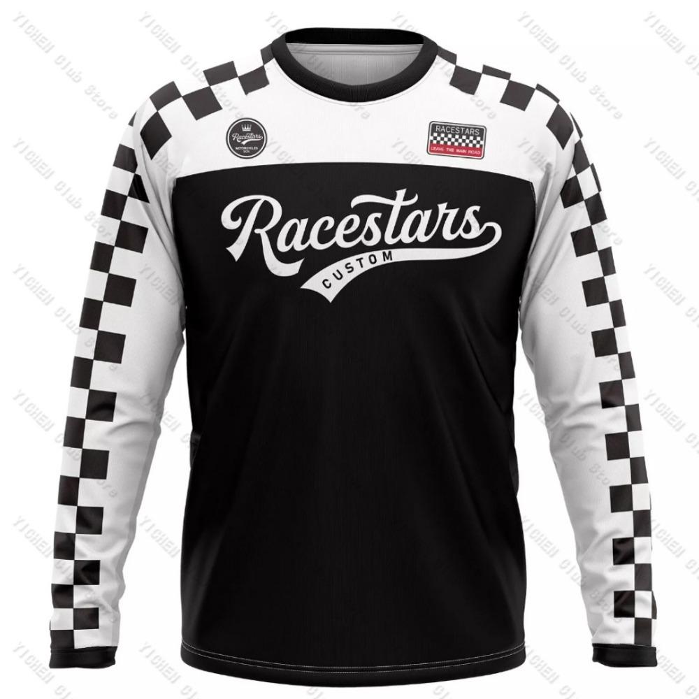 Latest Motocross Downhill MTB Men Cycling Jersey MX Long Sleeve Mountain Bike T-Shirt Quick-Drying Sports Men and Women T-Shirt
