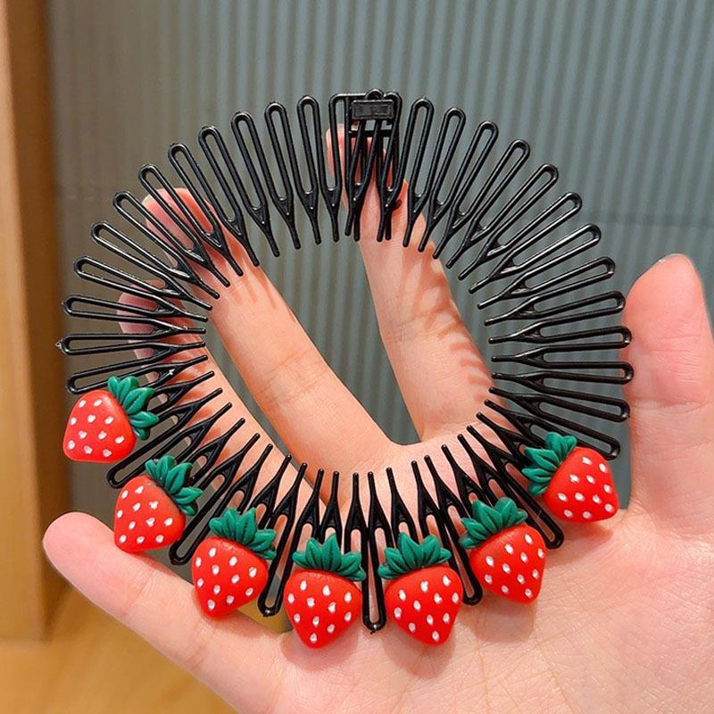 Bambini Y2k Star Pettine per capelli colorato Fascia per capelli rotta Fermagli per capelli Coniglio Copricapo carino Accessorio per capelli allungato per principessa