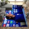 Dynamic Soccer Legend Action Carpet Suitable for Game Room Balcony Outdoor Decorate Room Anti-slip Rug Decorate Offices