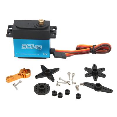 RC Servo 30KG 30KG Zliatina hliníka Kovové prevody Rýchla odozva Vodotesný RC riadiaci motor s 25T kovovým ramenom serva