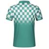 Summer Men's Casual Polo Shirt Short Sleeve Lapel Button Tshirt for Men Casual Streetwear Lightweight Jogging Tops Grid Printing