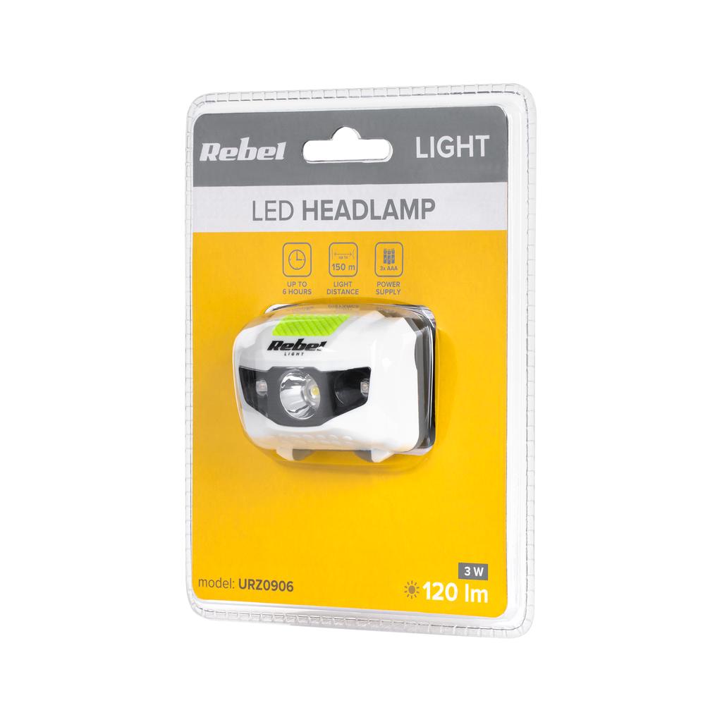 LED headlamp 3W 3xAAA 3xLED headlamp Rebel