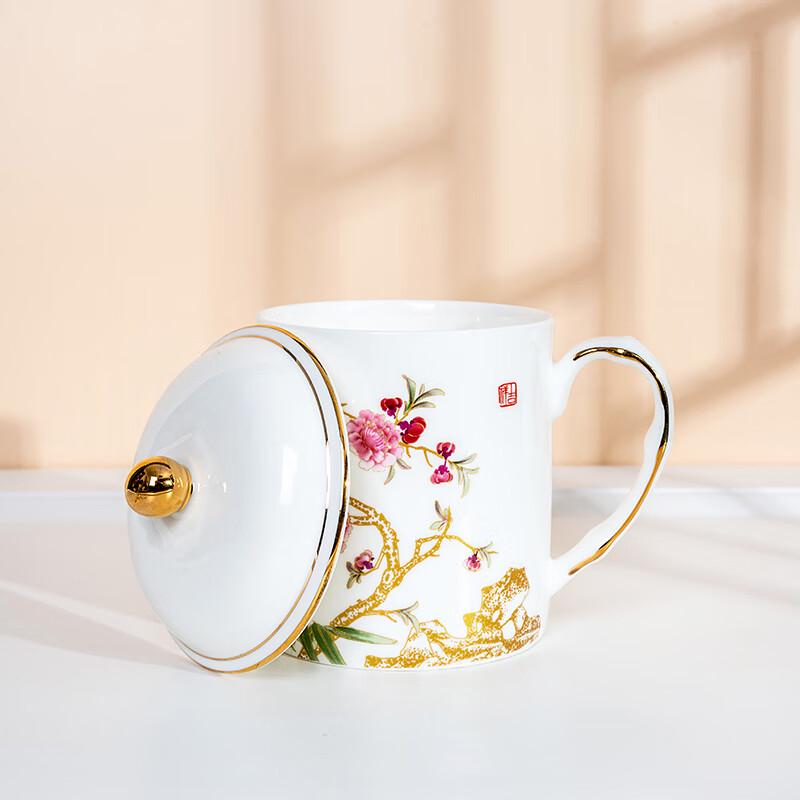 Tang Hui Ceramic Flower Branch Cup
