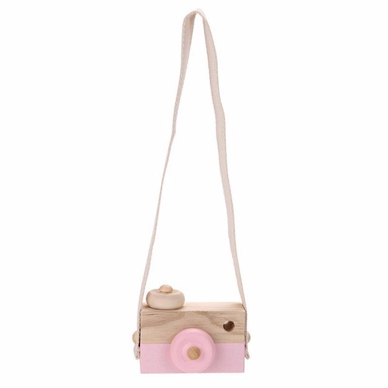 Wooden Camera Cameras Toy Children's Travel Home Decor for Children Kids Christmas Gift