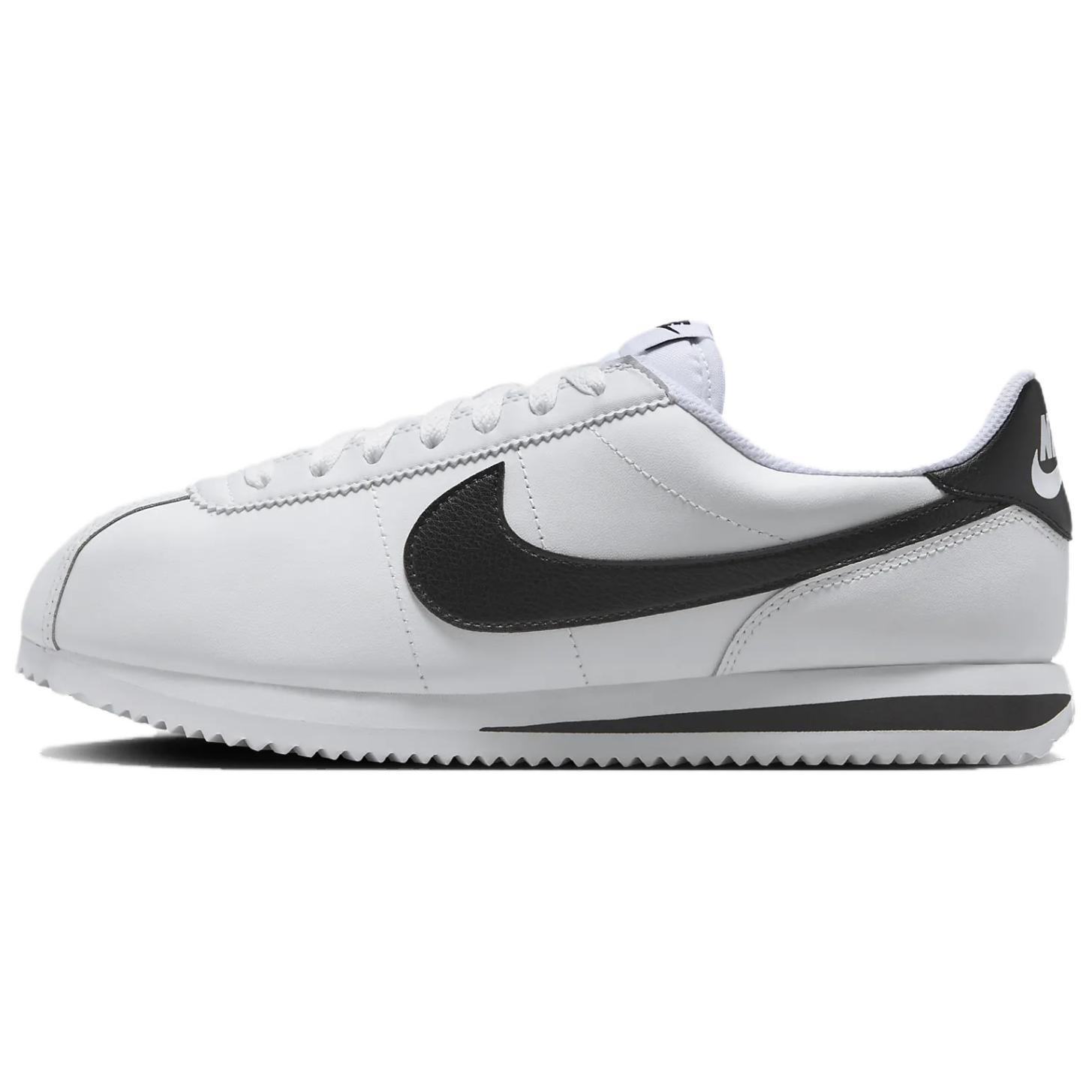 

Nike Cortez Leather White Black Women s 38.5