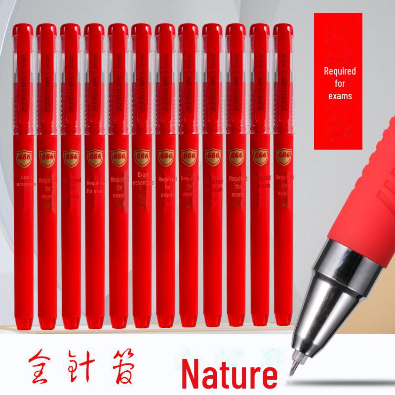 High-Capacity Gel Pen Set for Office Use - Black, Red, and Blue