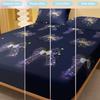 1 Simple Modern Starlight Butterfly Knot Printed Matte Fitted Sheet,Bedroom Printed Bed Cover,Bedding(Excluding Pillowcases)