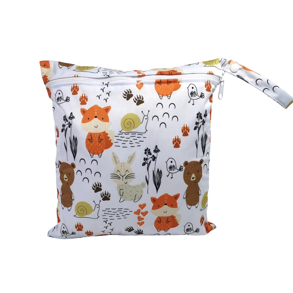 SGS Certified Baby Diaper Bag - Cartoon Pattern, Washable, Wet/Dry Storage
