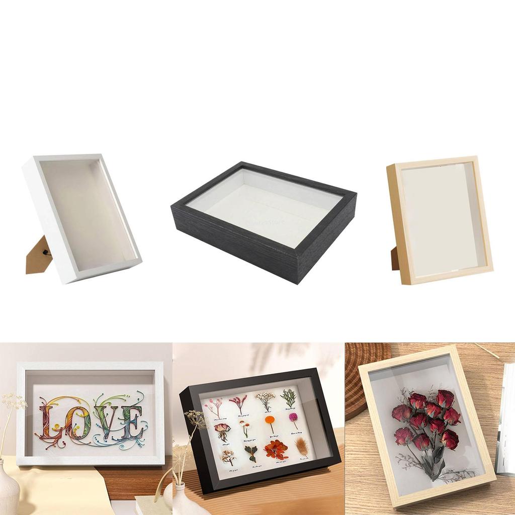 Dried Flower Display Frame Collection 3cm Inside Depth Table Wall Decor Pictures DIY Shadow Box Frame Display Case Photo Frame