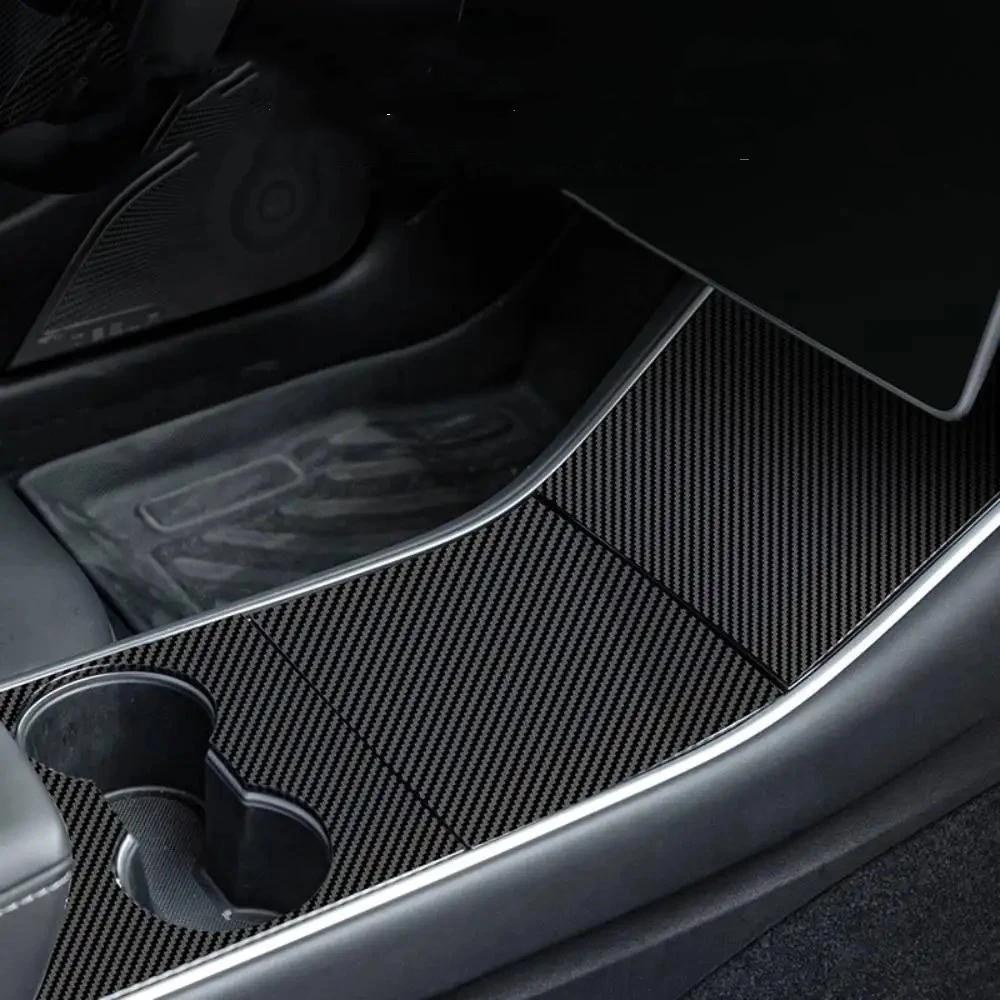 

Для Tesla Model 3 2017-2020 Обёртка центральной консоли Премиальный АБС Матовый Карбон Чёрный Чехол консоли Внутренняя отделка Комплект обёрток