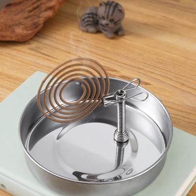 Edelstahl Mückencoil Halter Langlebiger Multifunktions Räucherstäbchen Clip Aschenbecher Basis Magnetischer Stützrahmen