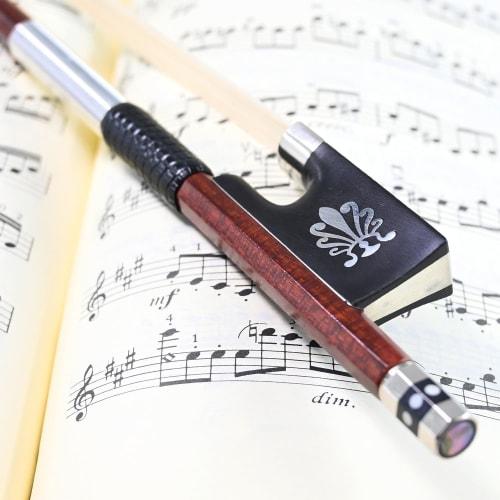 VingoBow Carbon Violin Bow with Pernambuco Performance and Mongolian Horsehair Skin, Pernambuco Model 125V