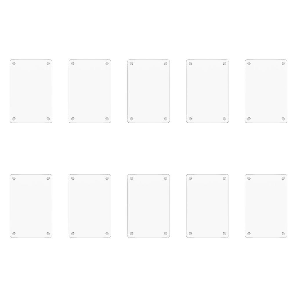 10/20/30Pcs Blank Photo Frame Acrylic Refrigerator Magnetic Frame Mini Magnetic Refrigerator Photo Picture Frames Display Frame
