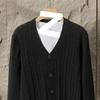 2025 Autumn/Winter Men's Casual Korean Style V-Neck Cardigan Sweater