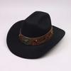 New Western cowboy top hat men and women couple gentleman's hat horse head decoration with jazz hat Tibetan