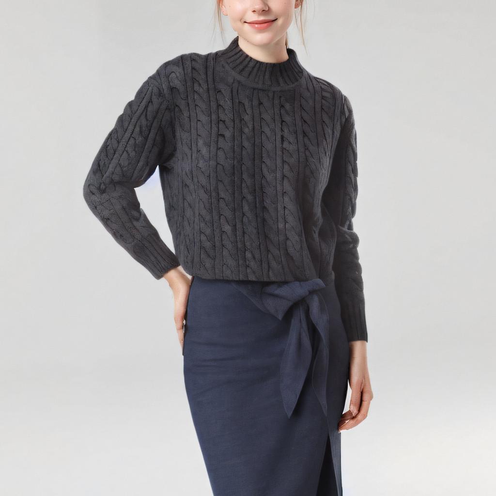 The North Face Merino Wool Cable Sweater Unisex Charcoal Gray NT7AP50C