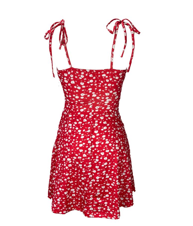 2025 Floral Print French Style Summer Camisole Mini Dress