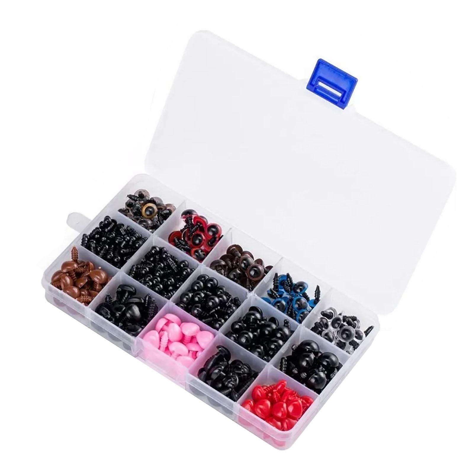 

752 шт. безопасные глаза носы пластиковая смола разные размеры цвета сглаживание кукольные глаза носы для вязания крючком