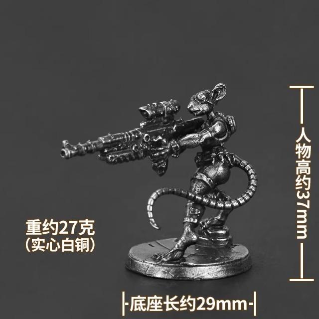 

Finished Product Metal Future Mechanical Rat Troops Soldier Model Action Figures Military Board Game Pieces Ornament Accessorie