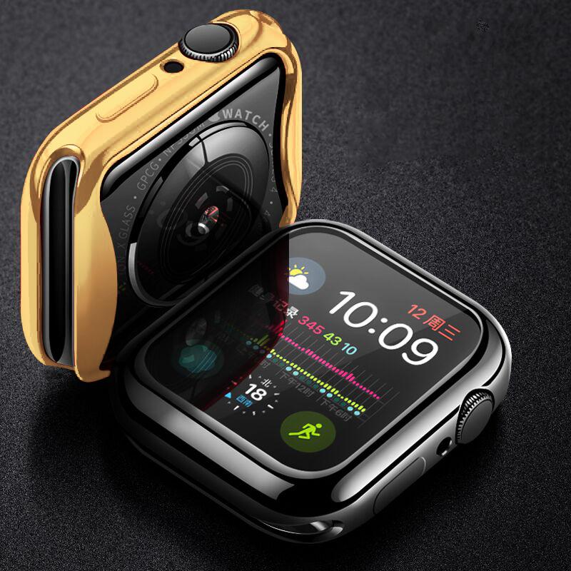 Cover for Apple Watch Case 45mm/41mm 44mm/40mm 42mm/38mm TPU Bumper Accessories Screen Protector iWatch Series 6 4 3 SE 7 8 Case