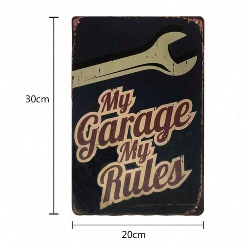 Vintage Metal Wall Art Poster for Cafe