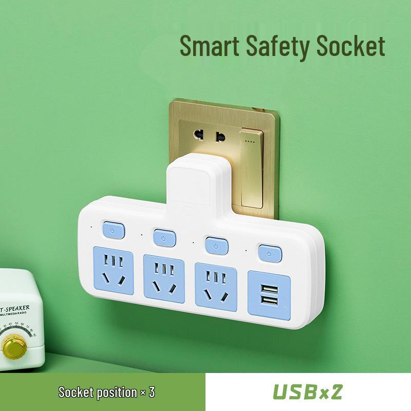 Multifunctional Wireless Surge Protector Power Strip with USB and Night Light