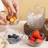 8pcs Hammer Pattern Seasoning Dish Transparent Fruit Salad Bowl Sauce Bowl  Ice Cream