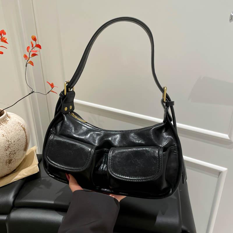 Personalized simple fashion casual baguette bag niche design new armpit bag 2025 autumn and winter women's shoulder bag