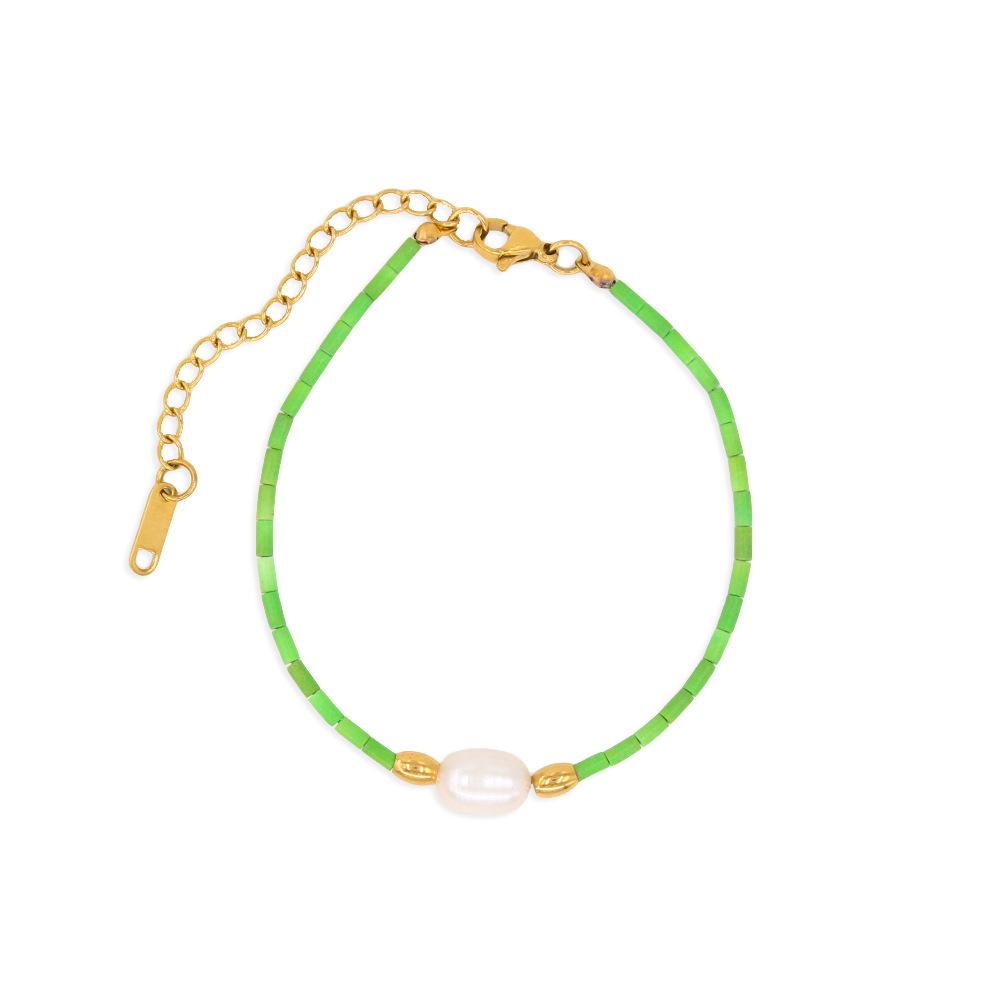 Vintage Turquoise & Freshwater Pearl Choker Necklace for Women - Elegant Summer Style