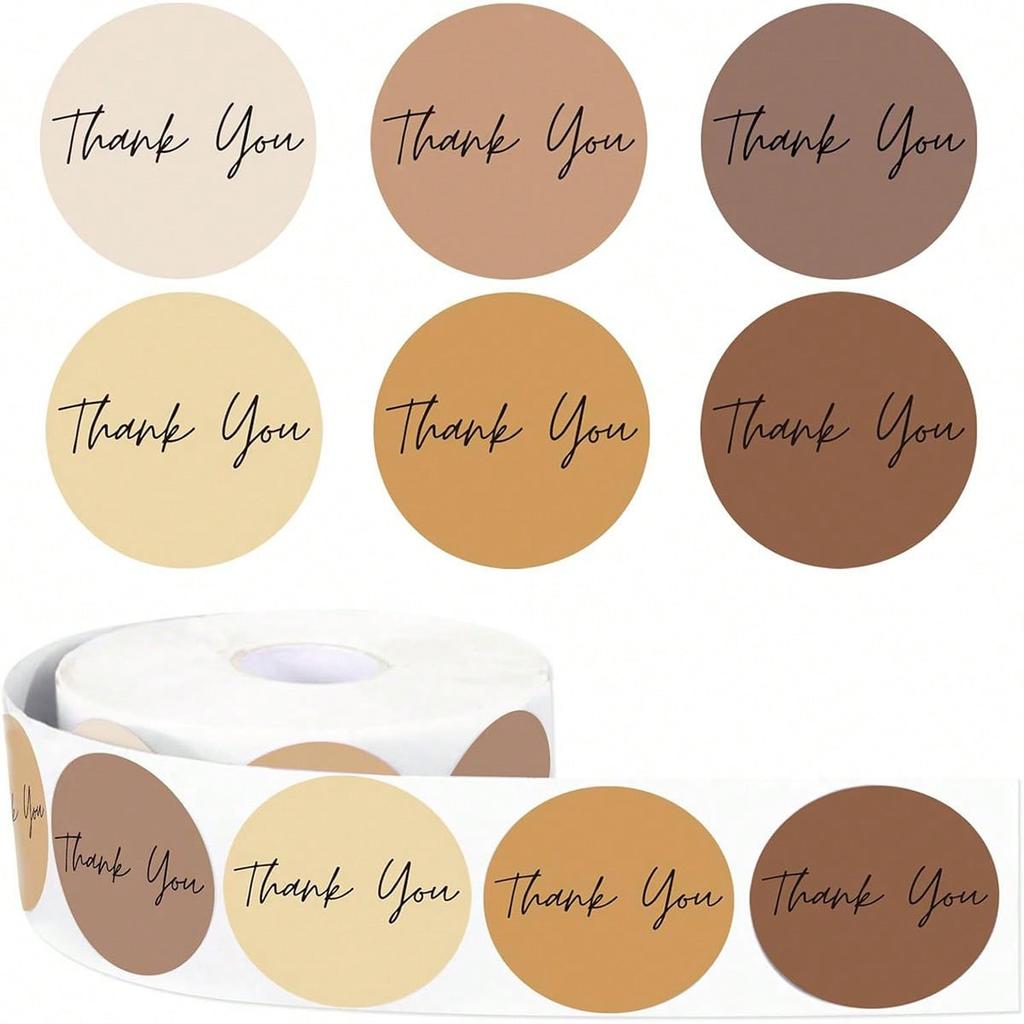 1-inch Circular Sticker - INS Thank You Seal Sticker - Thank You Sticker