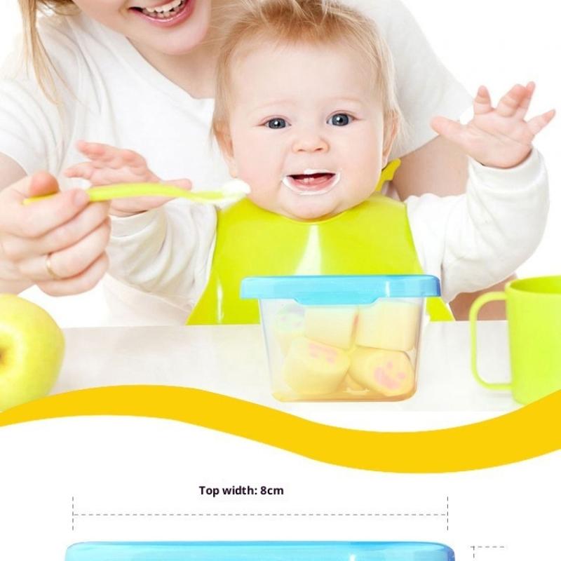 4/6 Stück Babykost Gefrierbehälter Aufbewahrungsbehälter Babykost Aufbewahrungsbehälter Blöcke mit Aufbewahrungstablett