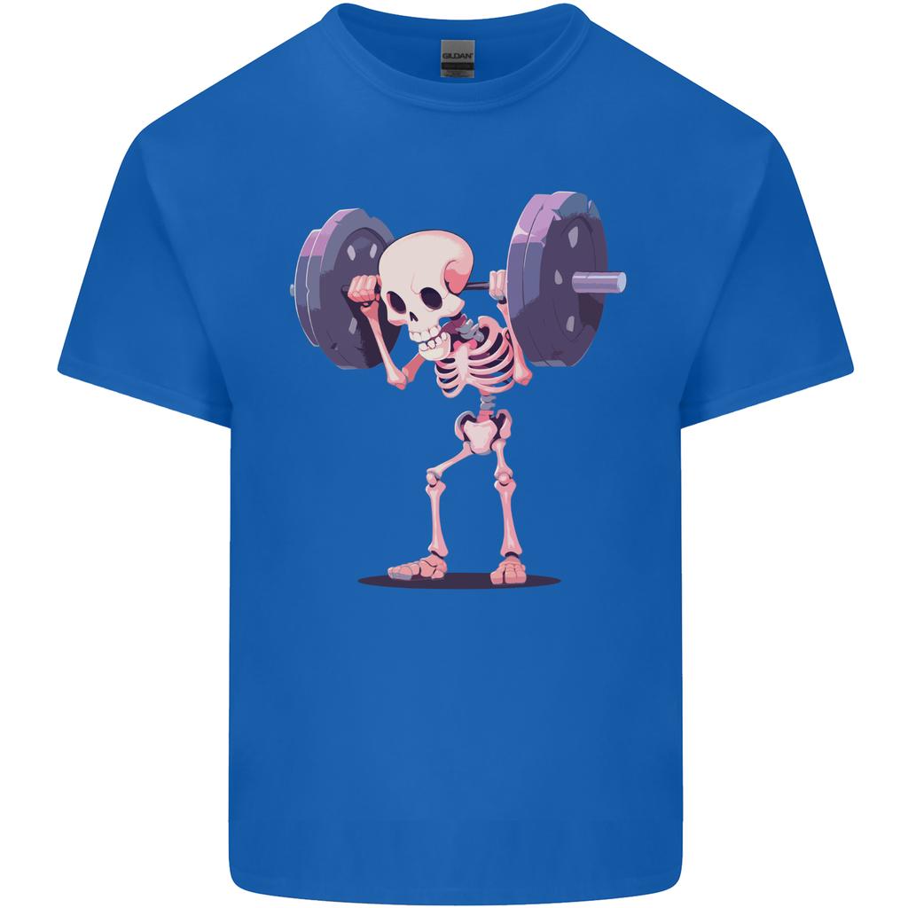 Gym Skeleton Bodybuilding Training Top Unisexs Light Cotton TShirt