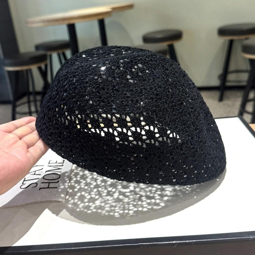 Thin Design Summer Beret Hollow Out Design Artist Hat Fashion Hollow Out Beret Summer Season 1