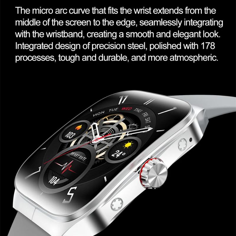 2025 Neue 1,95 Zoll Ultra HD Smartwatch Herren GPS-Tracking Bluetooth-Anruf NFC Herzfrequenz Sport Fitness Damen Smartwatch für OPPO