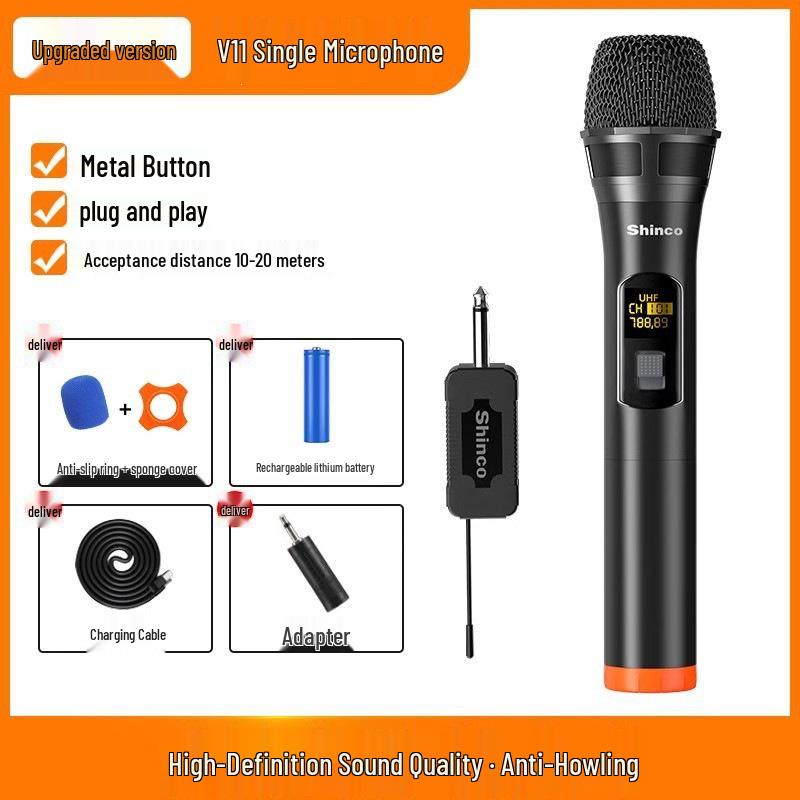 Universal Wireless Microphone for Professional Home & Outdoor KTV Sound Systems with Dual Receivers