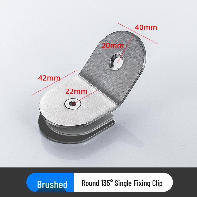 Stainless Steel 180° Glass Partition Clip for Stair Handrails