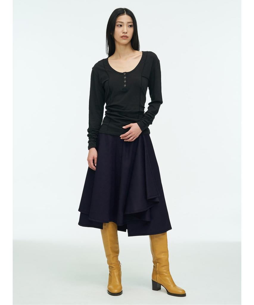 Anggae Multi Panel Skirt Navy