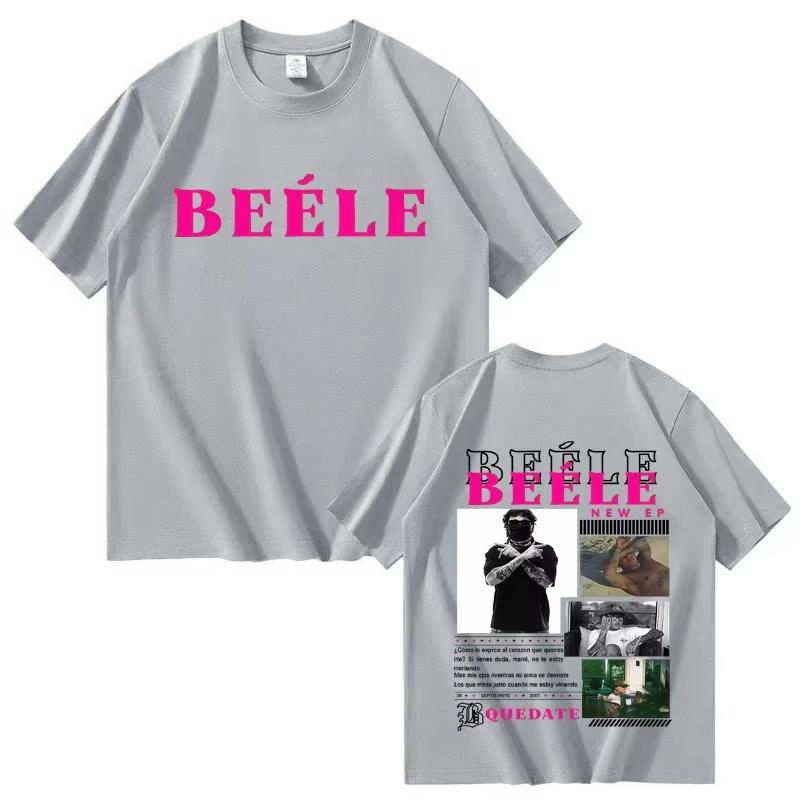 

Rapero Beele Borondo Merch 2026 summer Men High Quality Short Sleeve Top Hip Hop Fashion Crewneck Cozy Hot Sale Streetwear 4XL