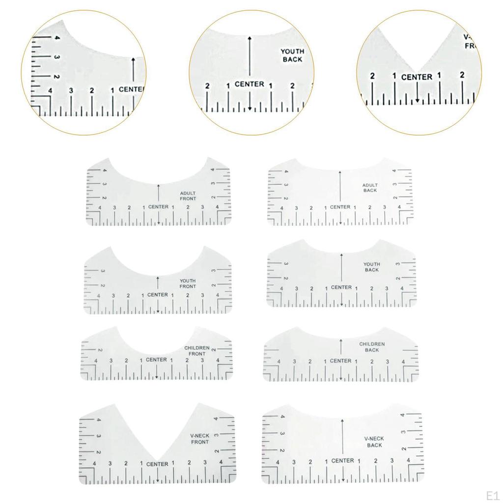 T Shirt Ruler Guide Set for Vinyl Design Placement